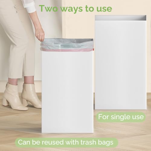 13 Gallon Disposable Trash Cans for Parties - 4 Pack Collapsible Cardboard