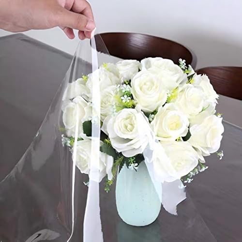 Clear Plastic Table Cover Protector - Waterproof Vinyl PVC Tablecloth
