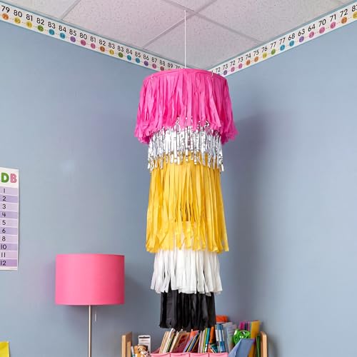 Giant Pencil Fringe Chandelier - 39 Inch Back to School Classroom Decor