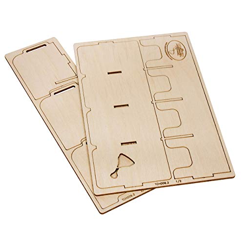 Mini Card Holder with 4 Stackable Trays for Mini-Sized Game Cards - Wooden Organizer