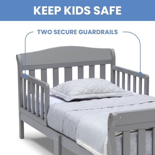 Delta Children Toddler Bed & Waterproof Mattress Set - Grey