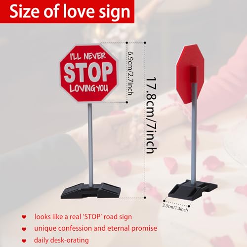 APLUSWER Son I'll Never STOP Loving You Sign - Red Son Desk Plaque Gift from Mom Dad