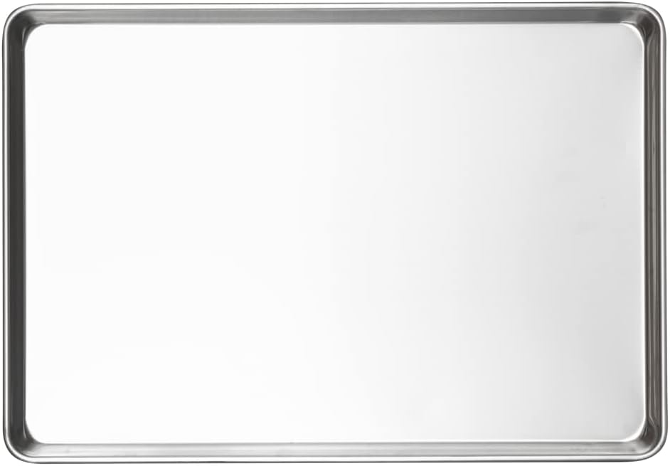Restaurantware Met Lux Heavy-Duty 26 x 18 Inch Baking Pan - Durable Aluminum Sheet Pan for Baking & Roasting