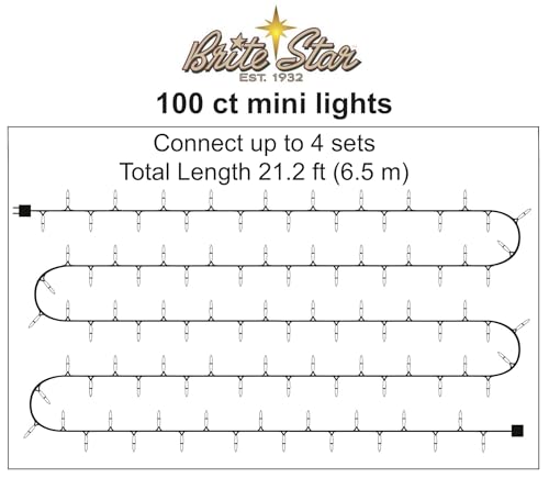 100 Count Green String Lights for Indoor & Outdoor Christmas & Holiday Decor