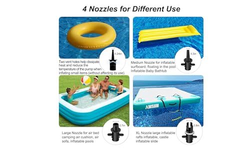 600W Electric Air Pump for Inflatable Gymnastics Mats & Beds