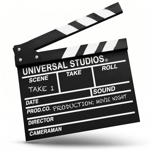 Wooden Film Director Clapper Board - 12x11 Inch Movie Scene Slate