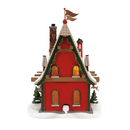 Reindeer Acres Stable Light Up Christmas Village Building, 8 Inch