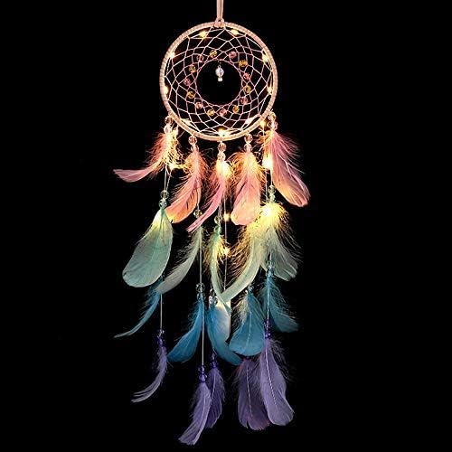 Handmade Dream Catcher Wall Decor with LED Lights
