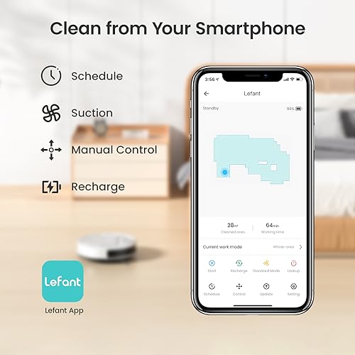 Lefant M210 Robot Vacuum Cleaner for Pet Hair, Wi-Fi & Alexa Control