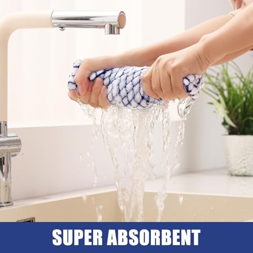 6-Pack Cotton Kitchen Towels, 16 x 25 Inch Absorbent Dish Hand Towels
