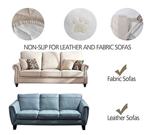 Waterproof Nonslip Recliner Cover for Pets and Kids - Beige (23")