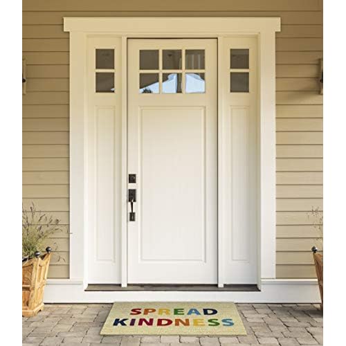 DII Natural Coir Doormat, Fun Greeting Mat, Spread Kindness, 18x30