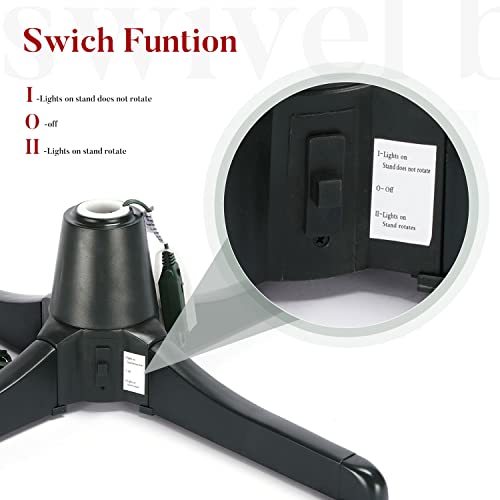 360 Rotating Christmas Tree Stand for Artificial Trees up to 7.5ft & 80lbs