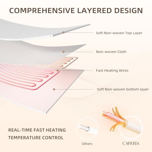 Heated Mattress Pad Twin XL - 9 Heat Settings, Auto Off, Machine Washable