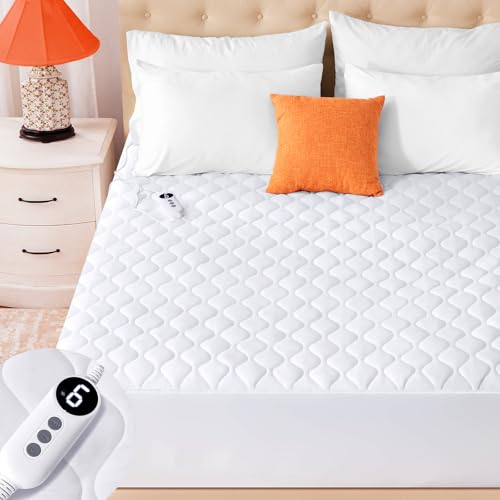 Heated Mattress Pad Full Size with 9 Heat Settings & Timer