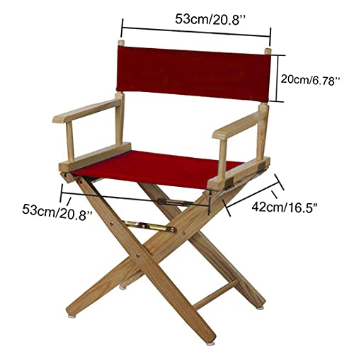 Director Chair Replacement Canvas Set - Red Fabric Seat and Back Covers
