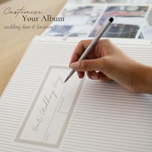 Large Linen Wedding Photo Album for 400 4x6 Photos - Personalized Keepsake
