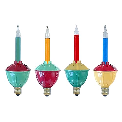 Novelty Lights Traditional Bubble Light Set, 8 ft, 8 Bulbs, Red/Blue/Orange/Green, 5W C7