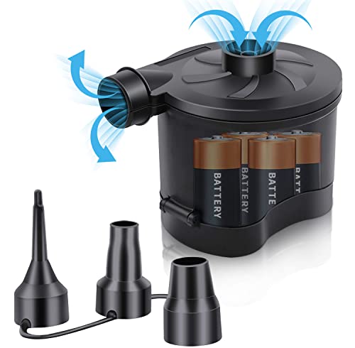 Portable Battery Powered Air Pump for Inflatables with 3 Nozzles