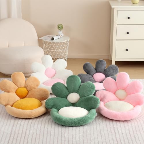 Flower Shape Chair Pillow 21-Inch Plush Soft Floor Cushion for Home Decor