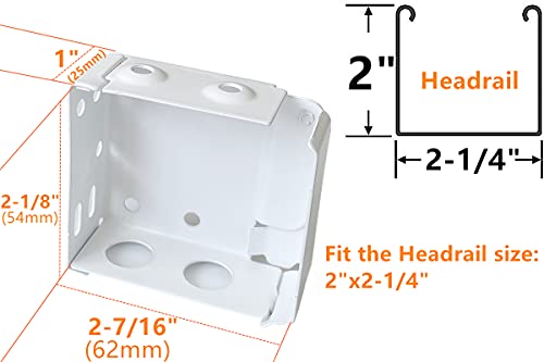 2-Pack Box Mounting Brackets for 2-Inch High Profile Window Blinds