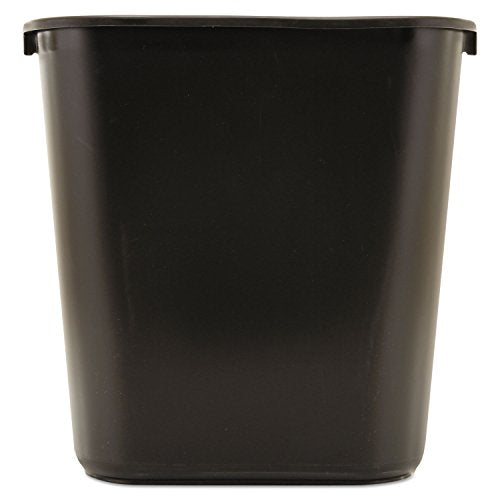 Rubbermaid Commercial Plastic Wastebasket 7-Gallon Black Trash Can