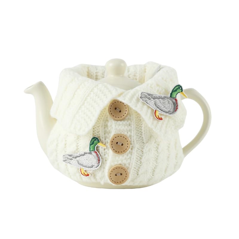 Insulated Tea Pot Cozy for 2-Cup Teapot - Acrylic Embroidery Patch Cover