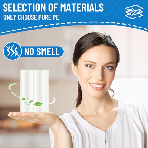 4 Gallon Small Trash Bags - 100 Count Unscented White Garbage Liners