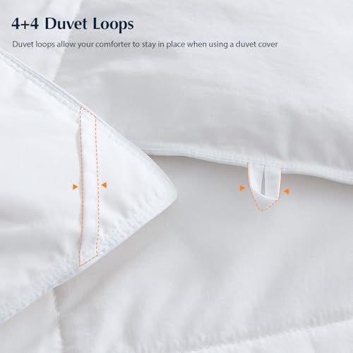 Pacific Coast Lightweight Goose Feather Down Fiber Comforter - King Size White