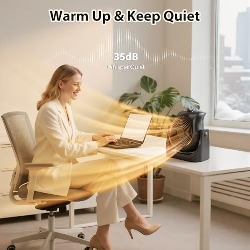 2-in-1 Portable Space Heater and Cooling Fan for Home and Office