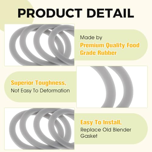 4Pcs Black Decker Blender Gasket Replacement Sealing O-Ring Set – Fits BL1900, BL3900, BL4900, and More