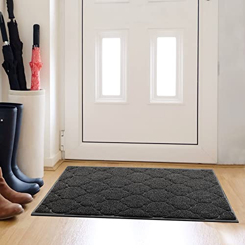 Jumbo 46x35 Inch Non-Slip Door Mat, Waterproof Indoor Outdoor Entrance Rug
