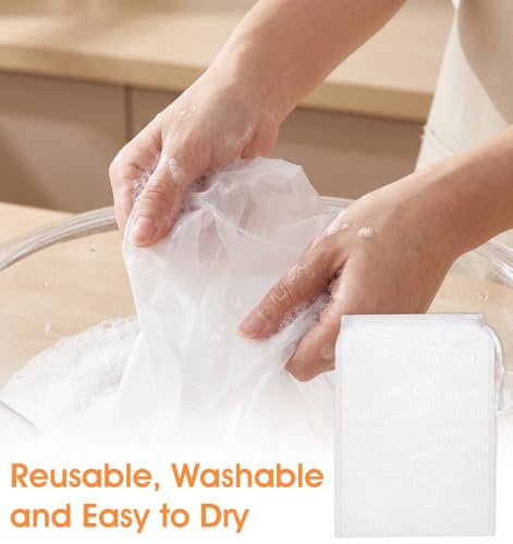6 Pack Reusable Nylon Nut Milk Bags - 30x20cm Fine Mesh Strainer for Juicing