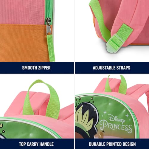 Disney Princess Tiana Kids Backpack - Girls School & Daycare Bag, 15 Inch