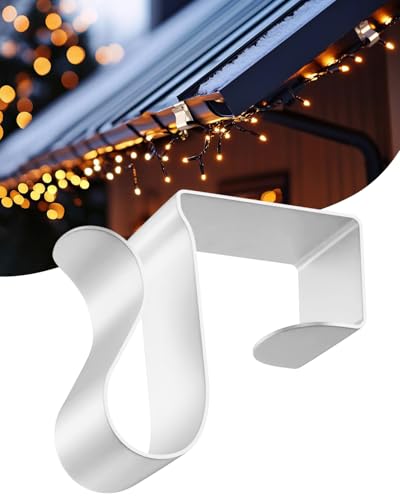 ApeBest Metal Gutter Clips for Outdoor Christmas Lights 50 Pack