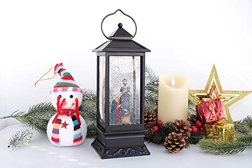 Lighted Musical Nativity Snow Globe Lantern - 12 Inch Christmas Decor