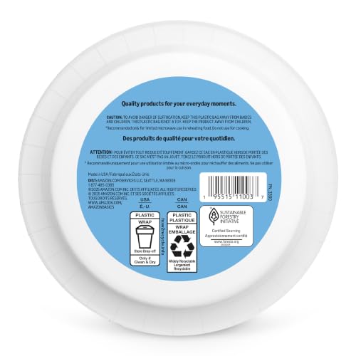 Amazon Basics Disposable Paper Bowls 20 Oz 50 Count White