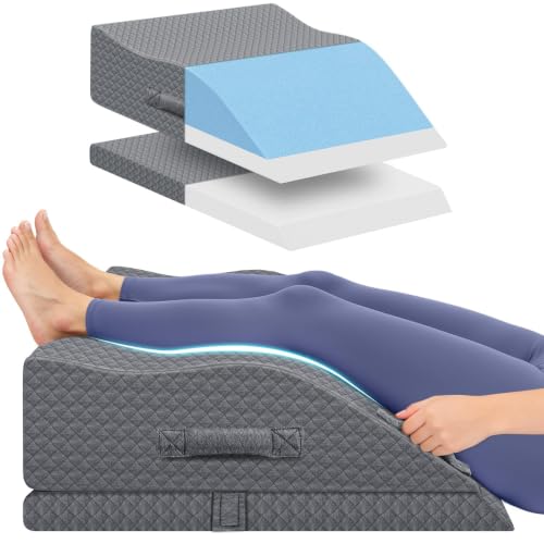 Adjustable Memory Foam Leg Elevation Pillow for Recovery