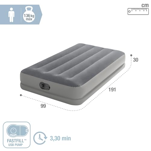 Twin Air Mattress with Built-in USB Pump - 12 Inch Raised Inflatable Bed