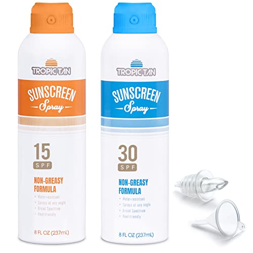 GoPong Aluminum Spray Sunscreen Flask Set (16 oz Total) - Hidden Liquor & Secret Beverage Containers, Includes Funnel & Spout - Variation 1