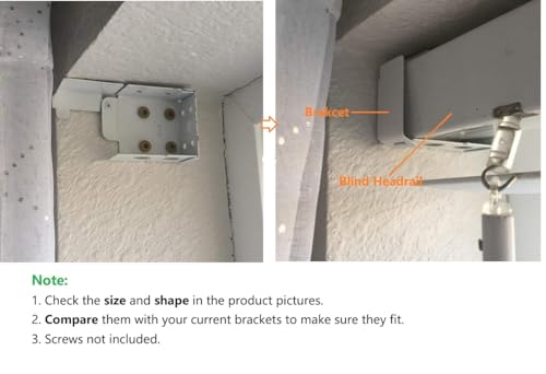 Low Profile Horizontal Blind Mounting Brackets - 2 Inch Box Set, White
