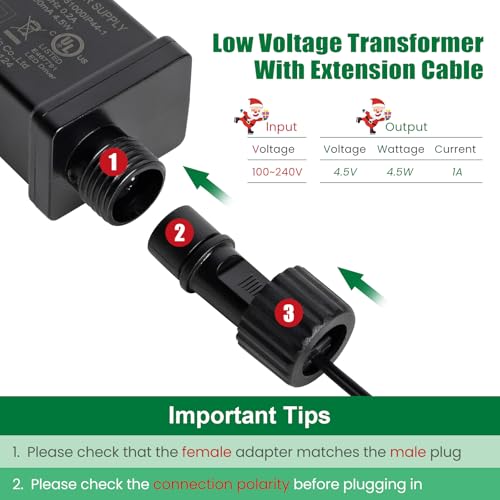 4.5V 1A LED Power Supply Transformer for Christmas & Seasonal Decorations - SZMiNiLED
