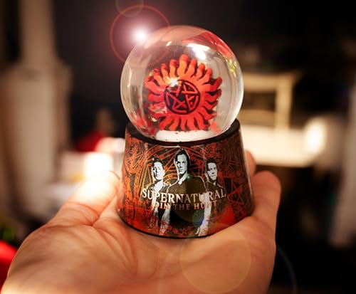 Anti-Possession Symbol Light-Up Mini Snow Globe - 2.75 Inch Desk Decor