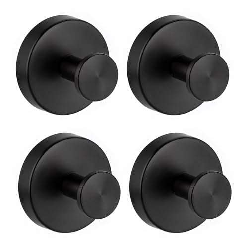 Heavy Duty Suction Cup Hooks for Shower, Waterproof Stainless Steel 4-Pack