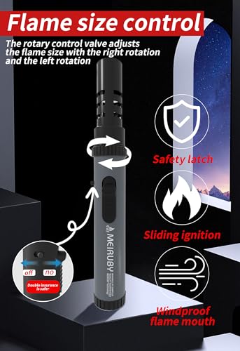 MEIRUBY Gray Lightsaber Torch Lighter Windproof Flame Gift for Men Dad