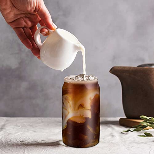 16oz Glass Cups with Bamboo Lids and Straws - 2 Piece Set