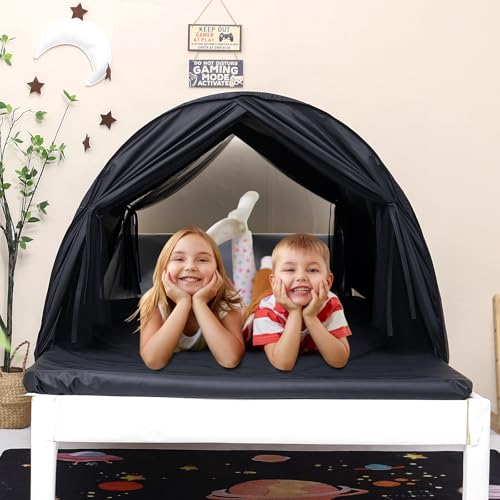 Blackout Sensory Bed Tent for Kids - Calming Privacy Hideaway