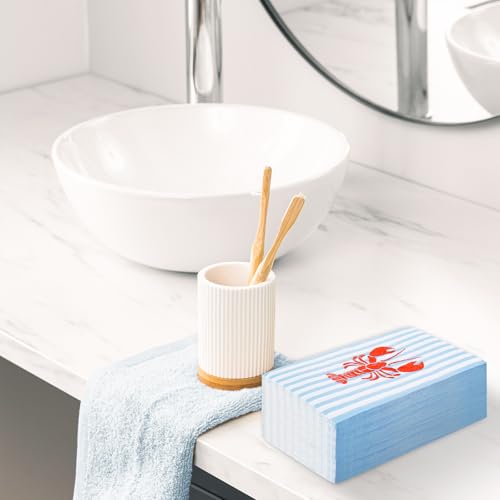 50Pcs Crawfish Striped Guest Paper Napkins - Disposable Seafood Party Decor
