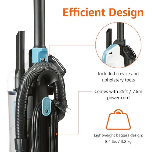 Amazon Basics Upright Bagless Vacuum Cleaner for Carpets and Hard Floors