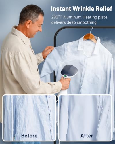BEAUTURAL Handheld Garment Steamer for Clothes - 1200W Portable Wrinkle Remover